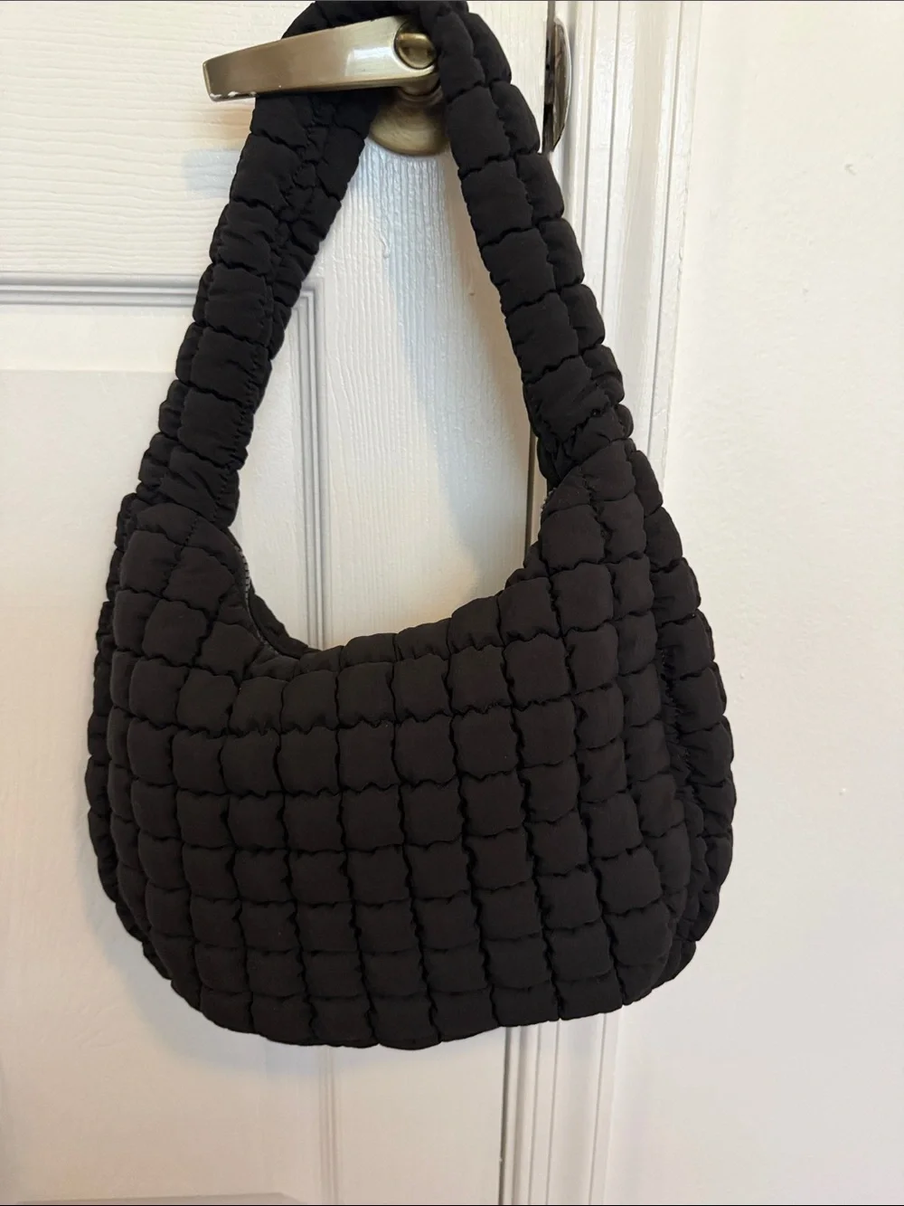 Quilted Shoulder Bag - Black